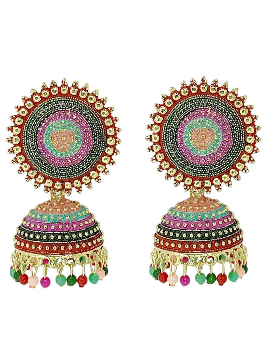 Multicolor Jhumka Earrings
