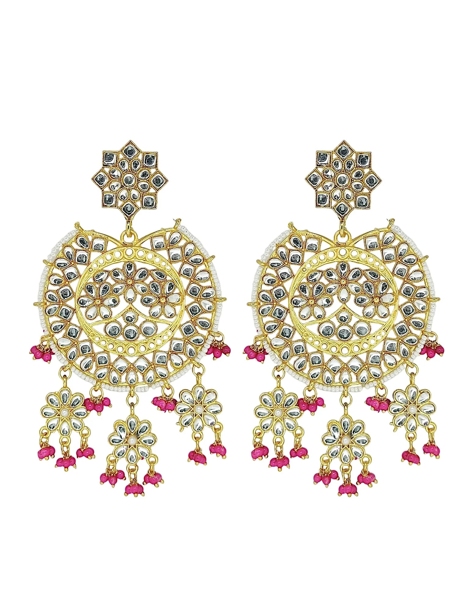 Gold Plated Kundan Earrings