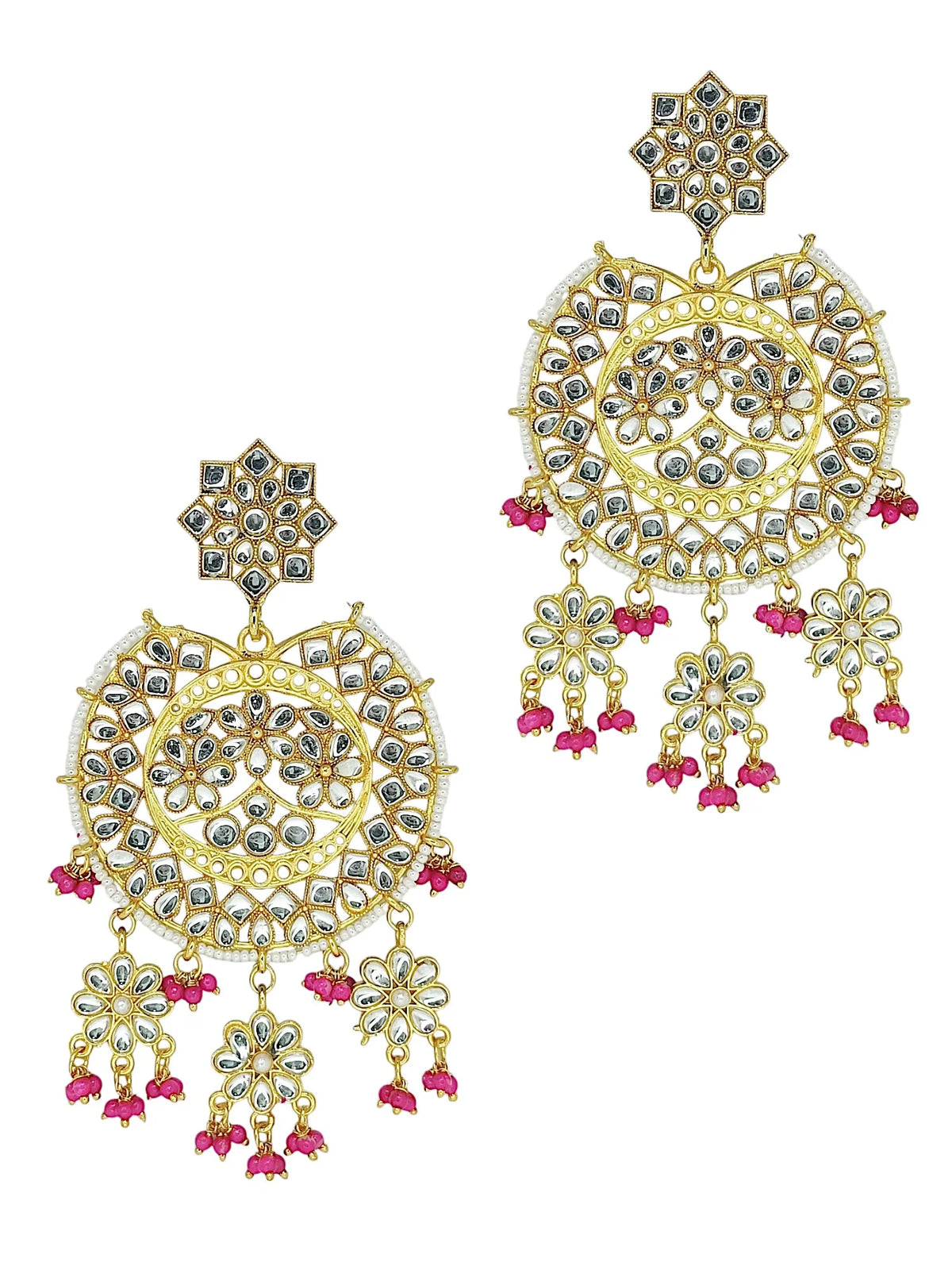 Gold Plated Kundan Earrings