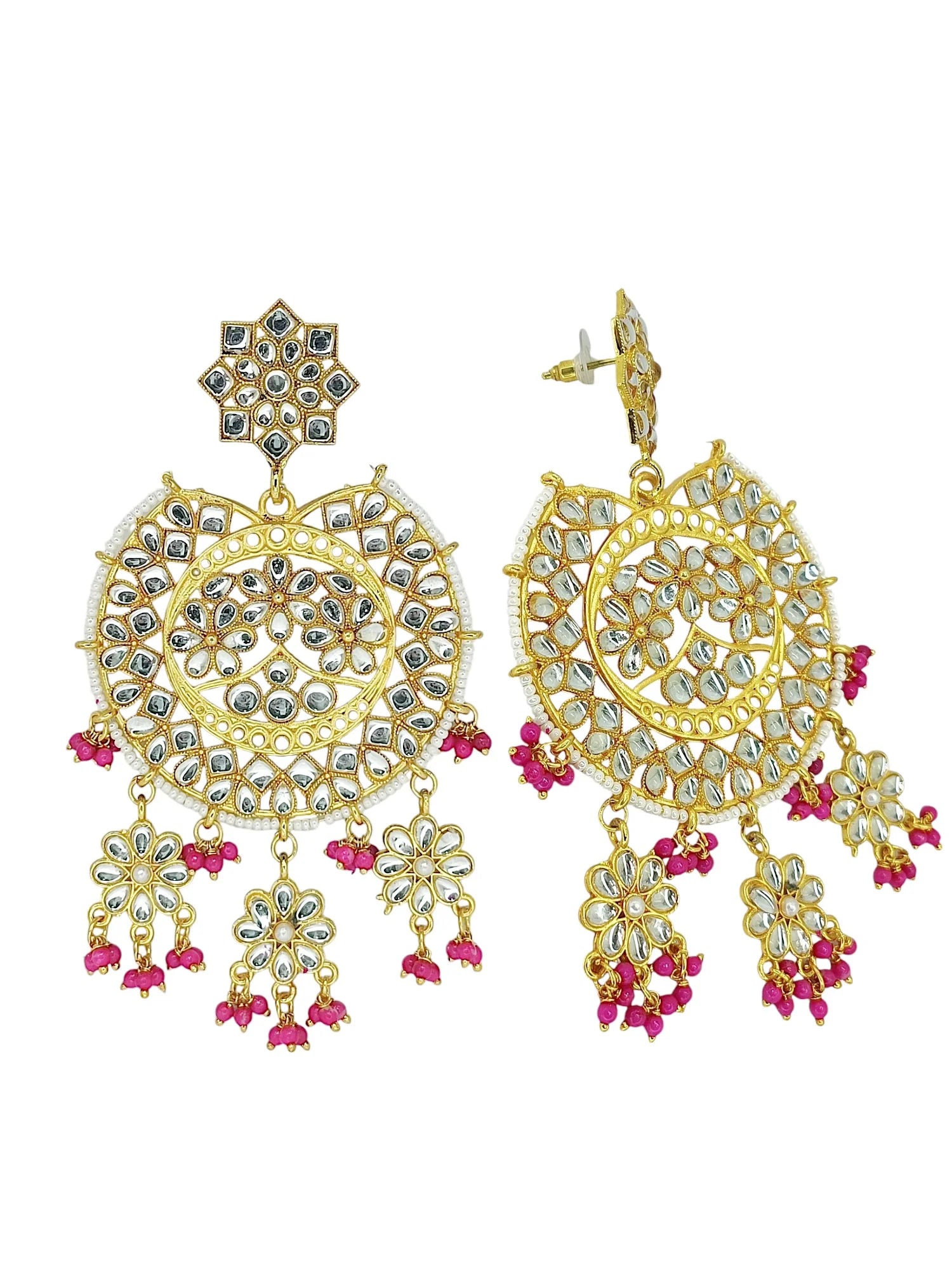 Gold Plated Kundan Earrings