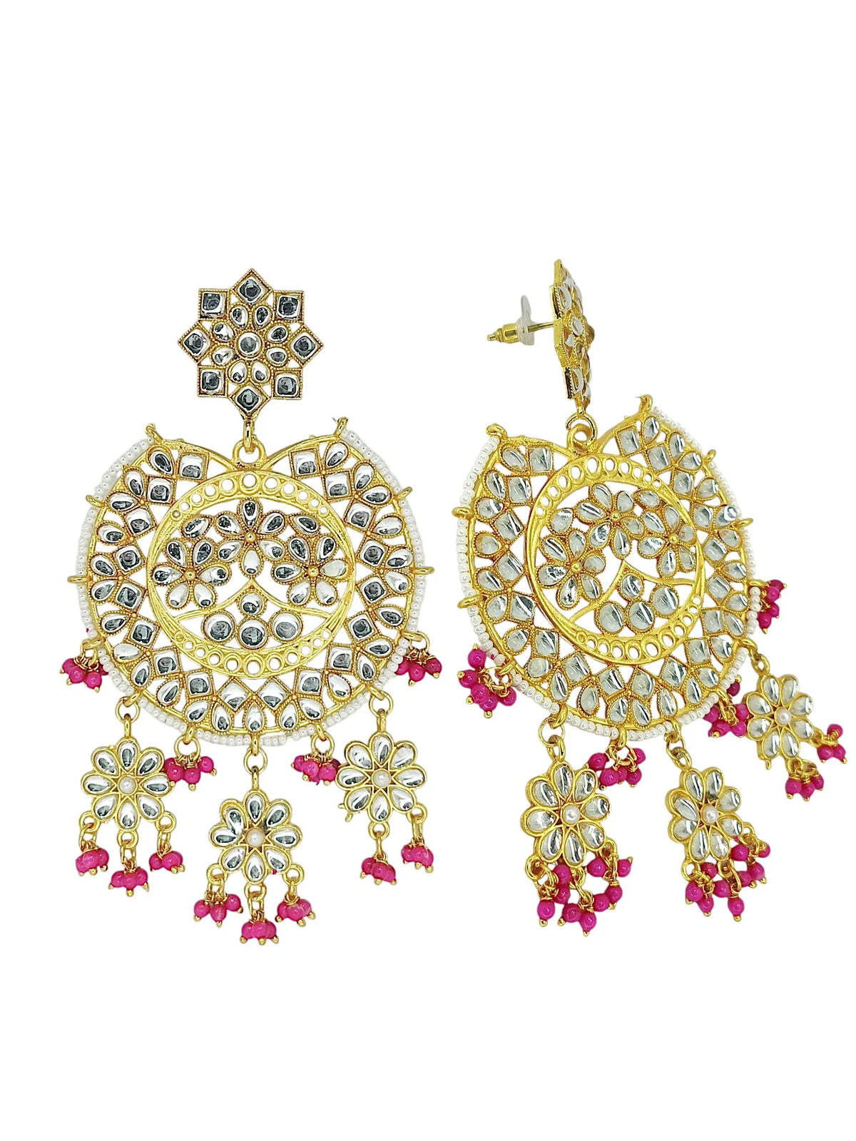 Gold Plated Kundan Earrings