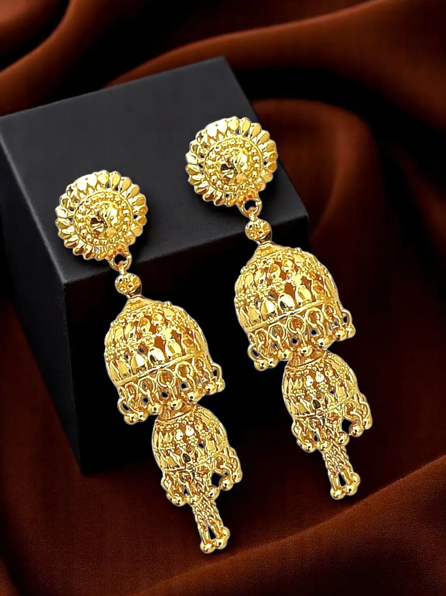 Gold Plated 2 tier Jhumka