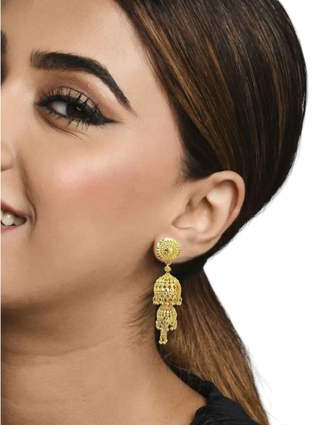 Gold Plated 2 tier Jhumka