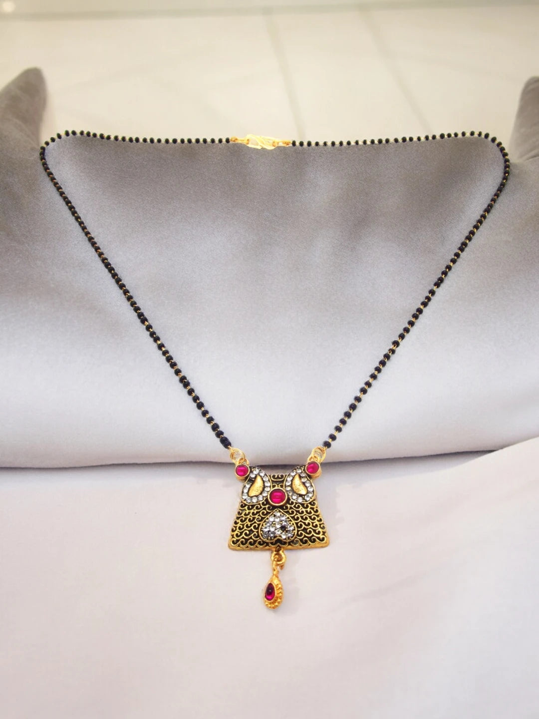 Antique Red Stone CZ Mangalsutra