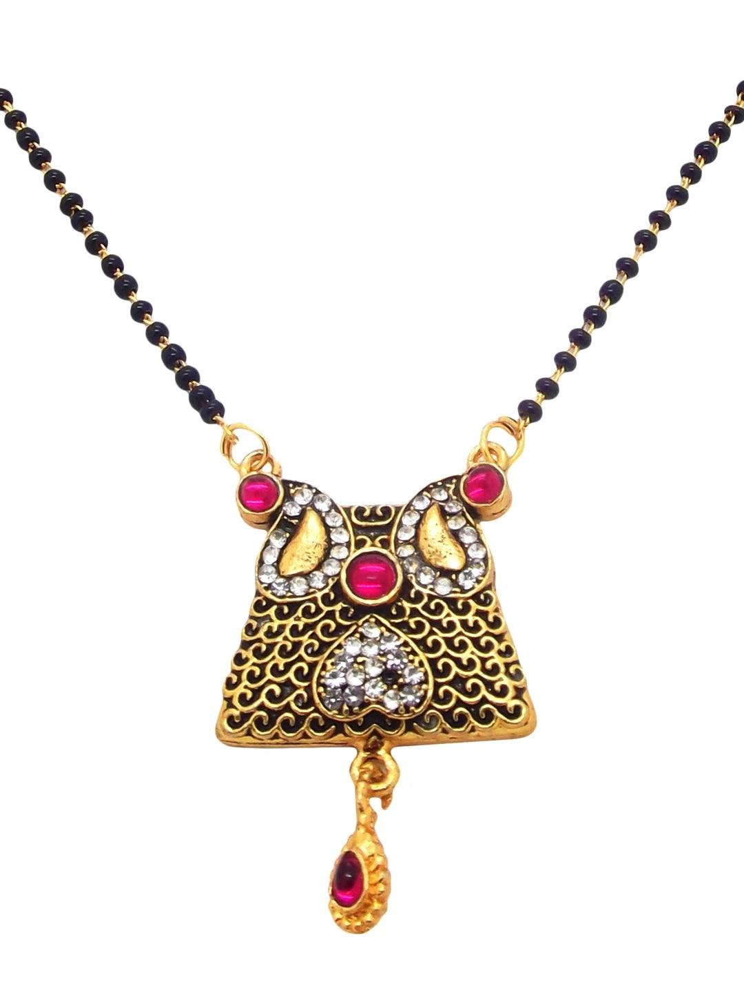 Antique Red Stone CZ Mangalsutra