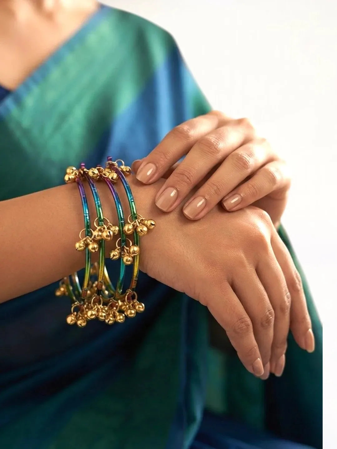 Multicolor Set Of 4 Kashmiri Bangles
