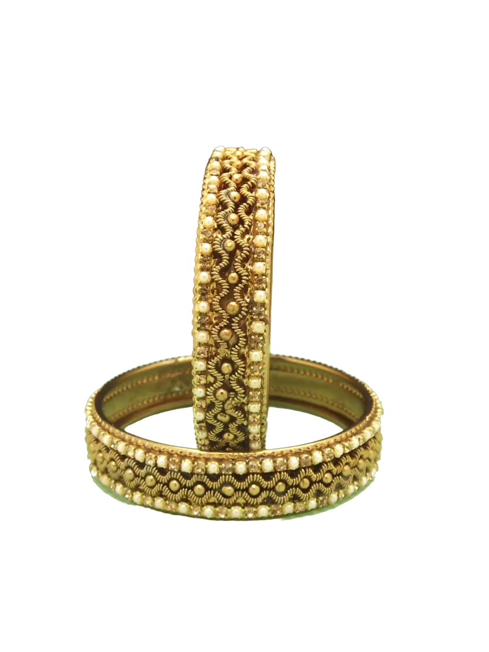 Gold Plated Antique Bangles