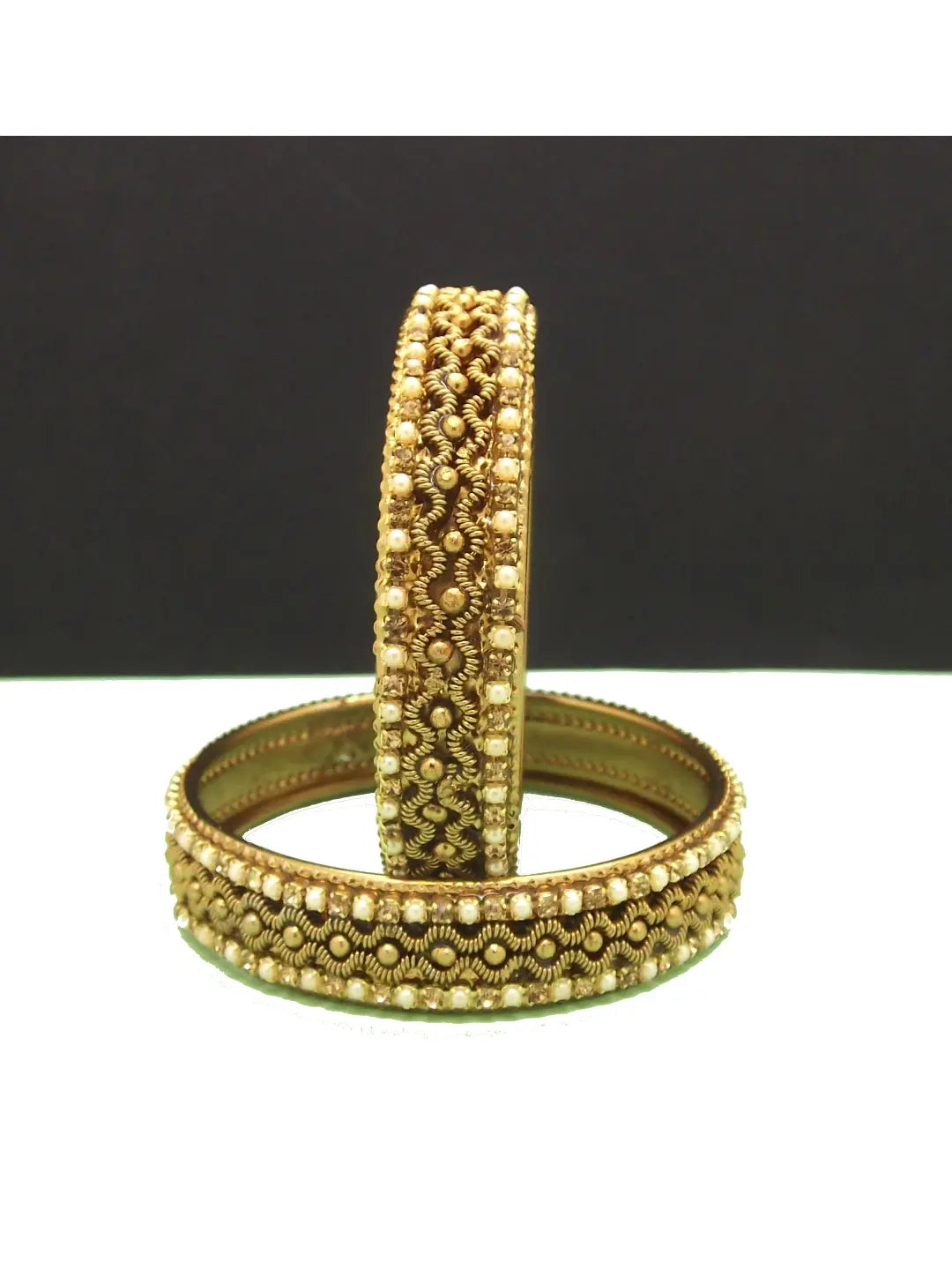 Gold Plated Antique Bangles
