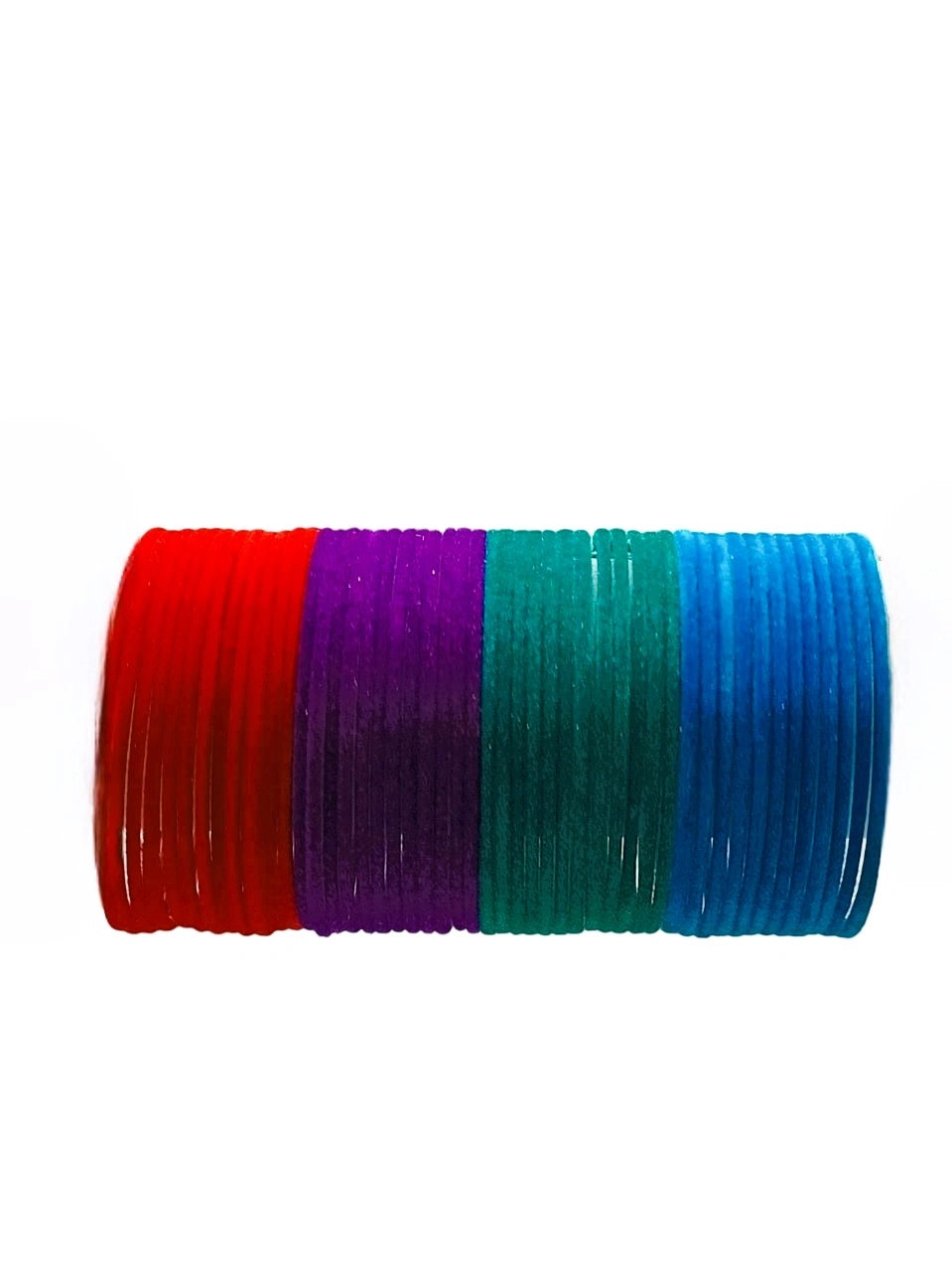 Multicolor Metal 144Pc Velvet Bangle