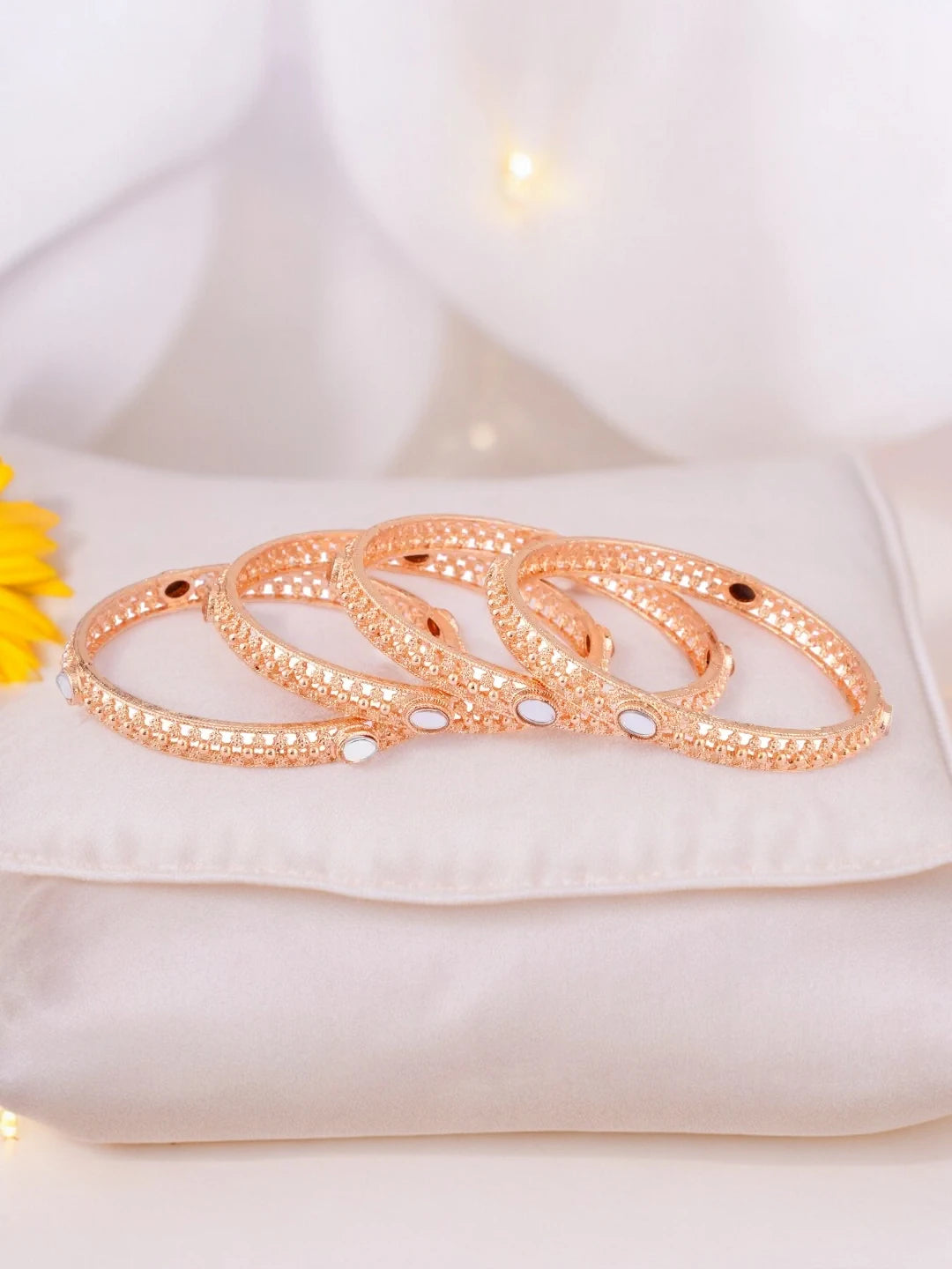 Gold Plated Mirror Bangles