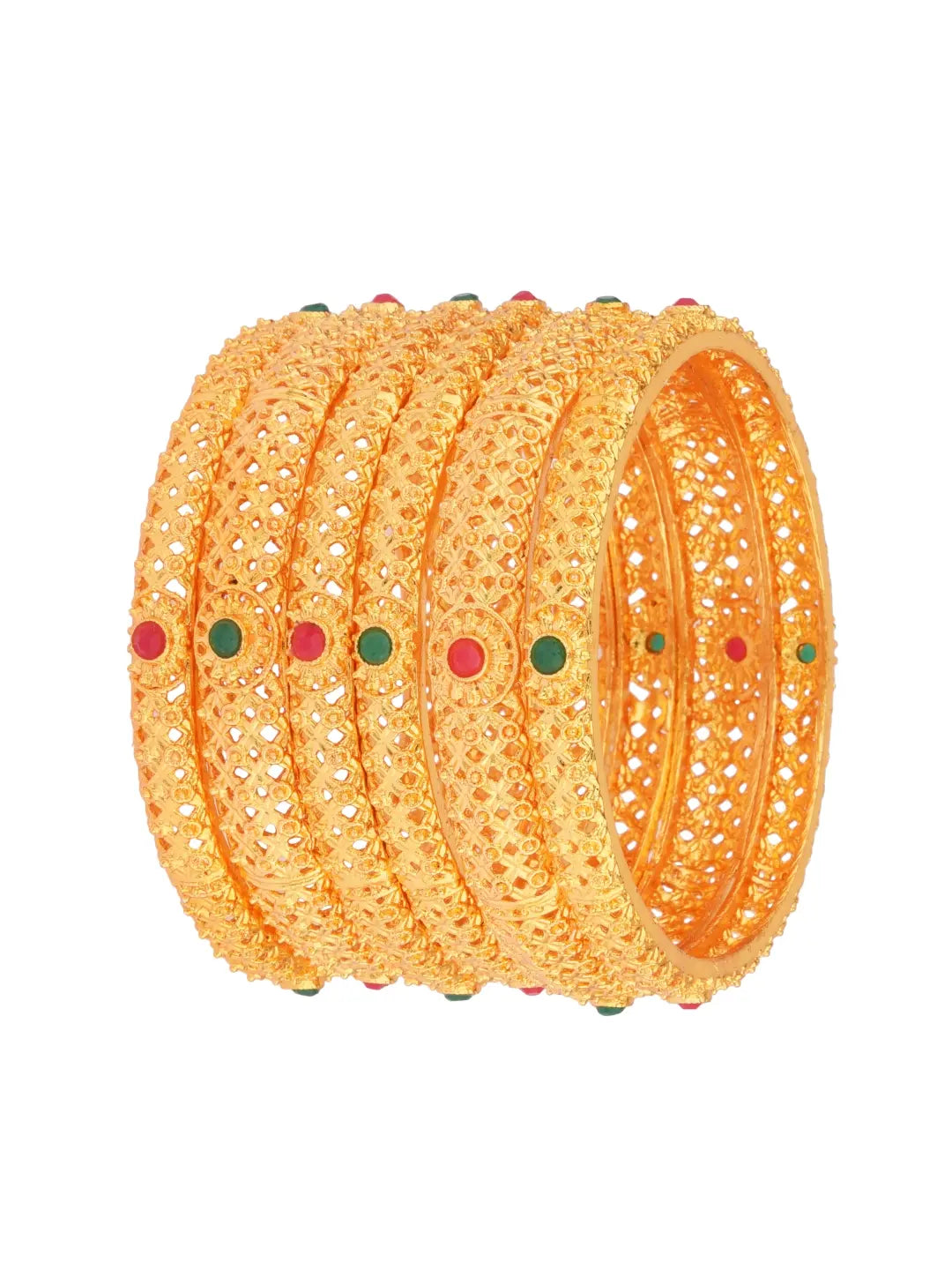 Gold Plated 6 PC Bangles