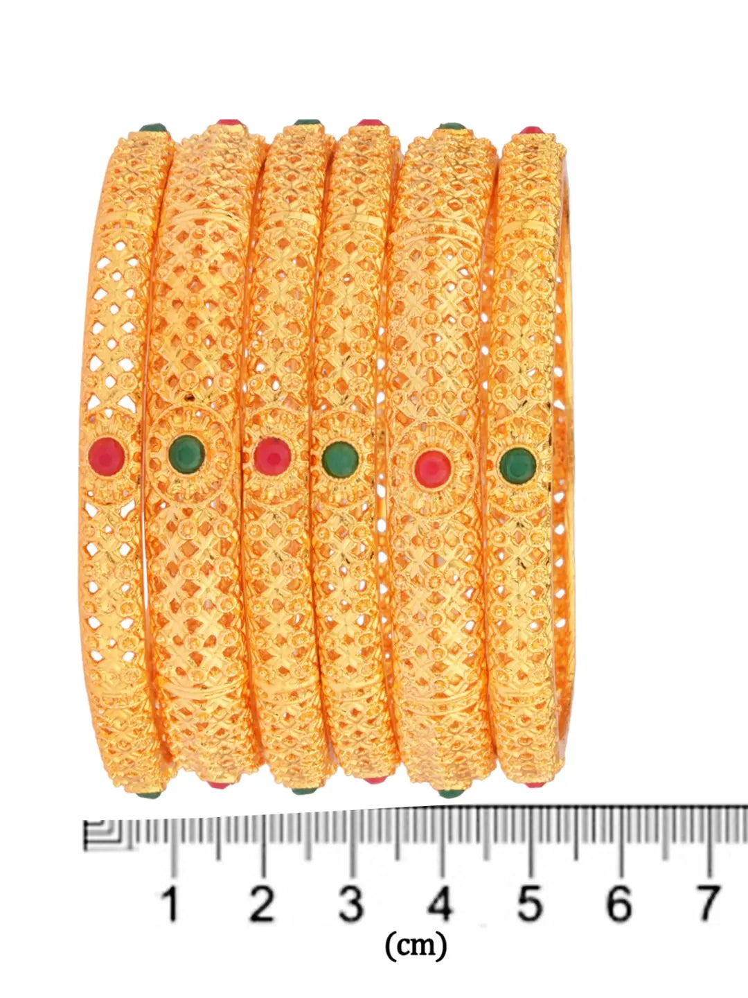 Gold Plated 6 PC Bangles