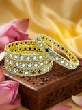 Gold Plated Set Of 4 Square Mirror Bangle Set