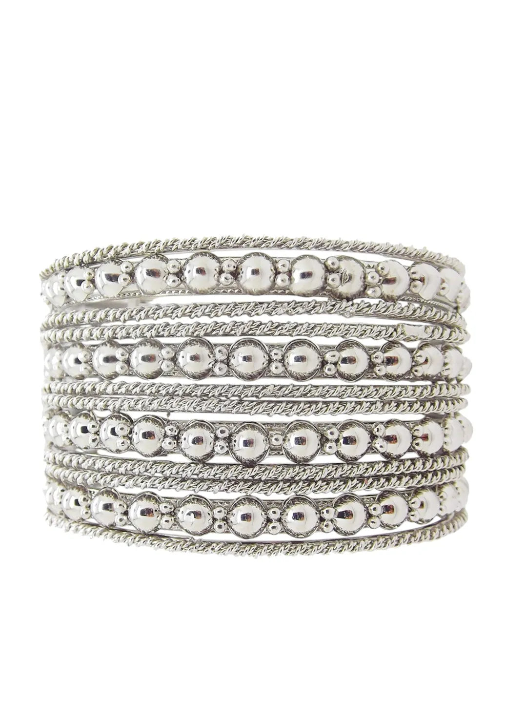 Enigmatic Allure: 12-Piece Oxidized Bangle Collection