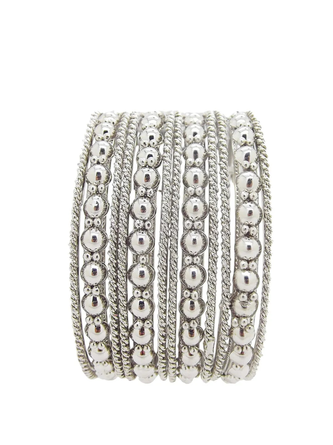 Enigmatic Allure: 12-Piece Oxidized Bangle Collection
