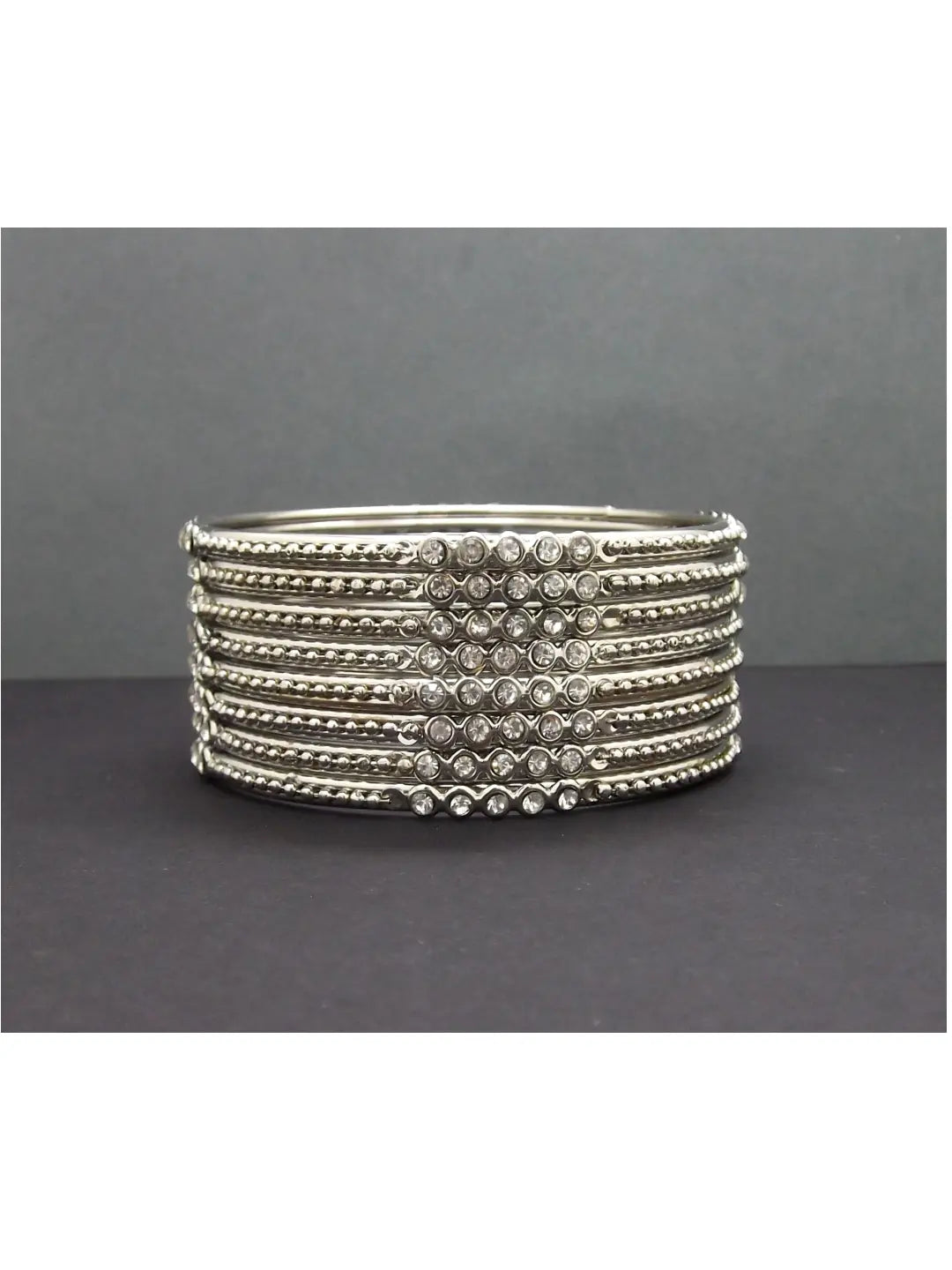 Silver Plated CZ Bangles