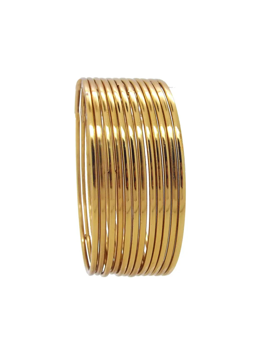 Gold Plated Sleek Plain Bangles
