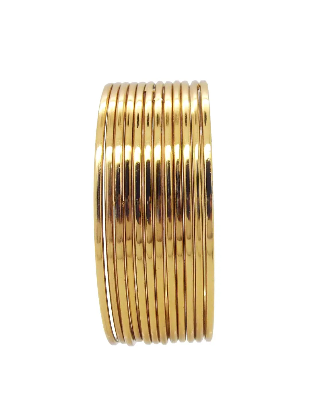 Gold Plated Sleek Plain Bangles