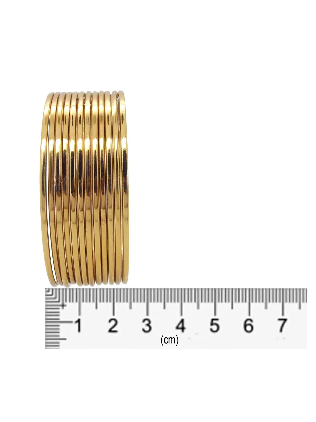 Gold Plated Sleek Plain Bangles