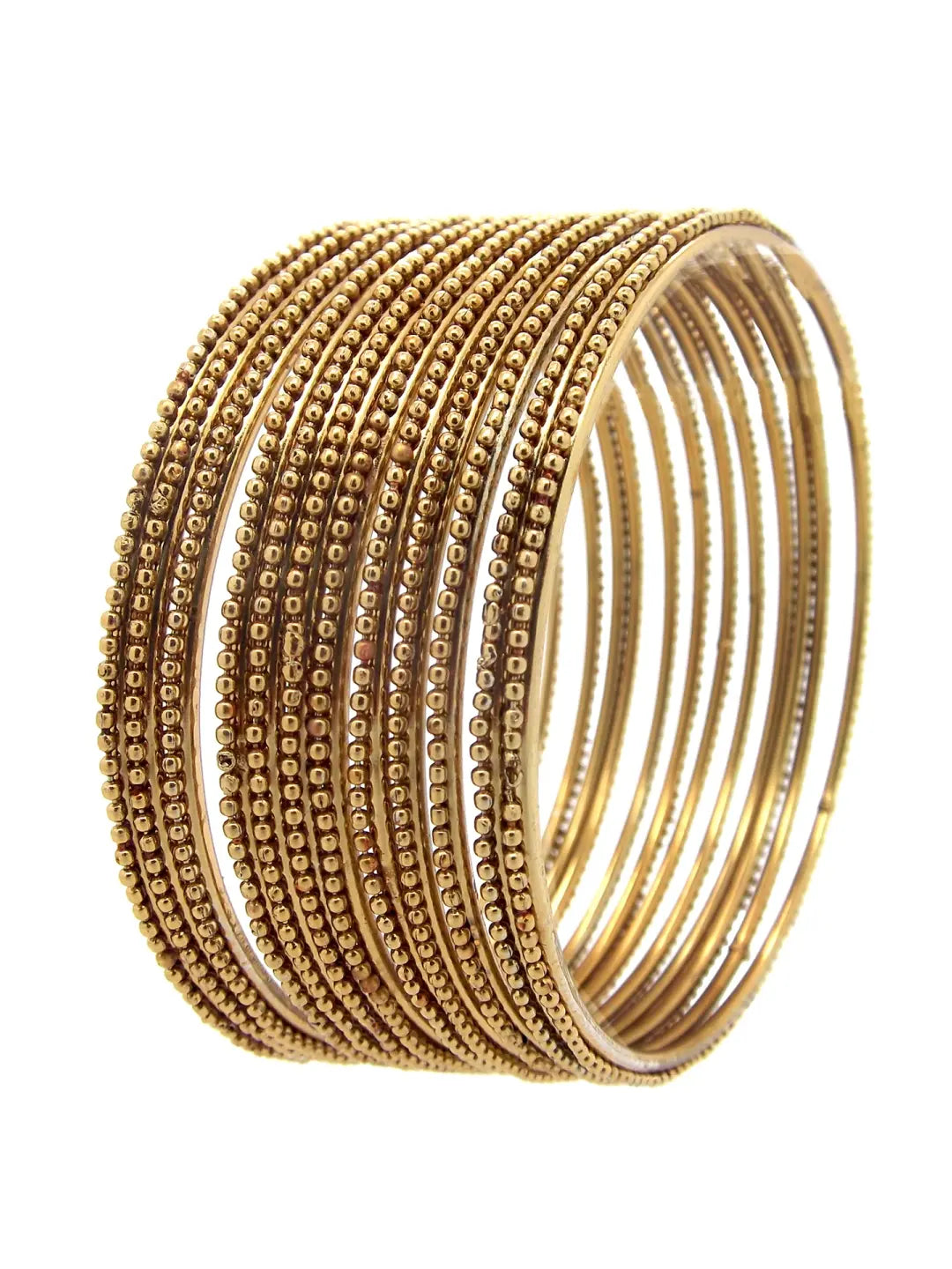Gold Plated Ball Design Bangles