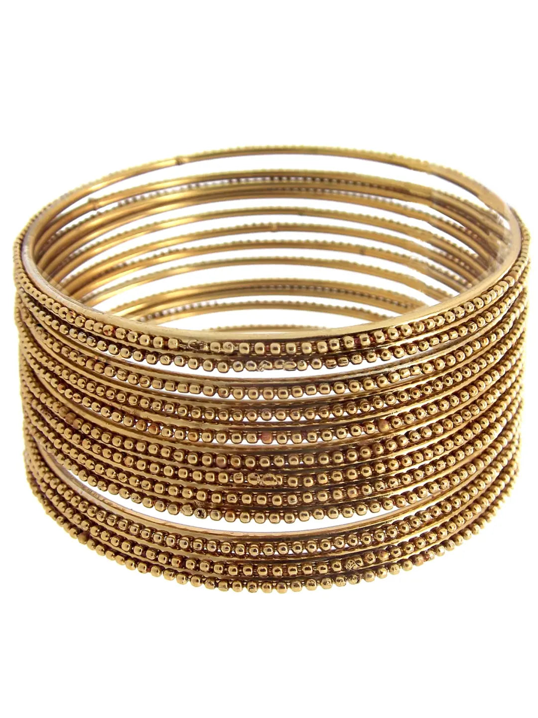 Gold Plated Ball Design Bangles
