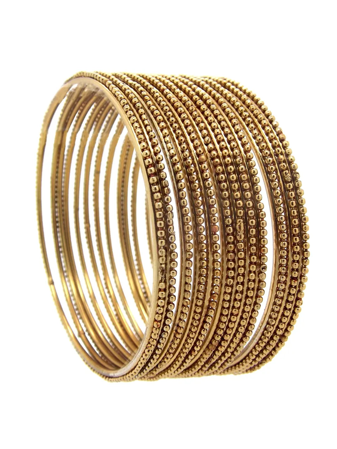 Gold Plated Ball Design Bangles