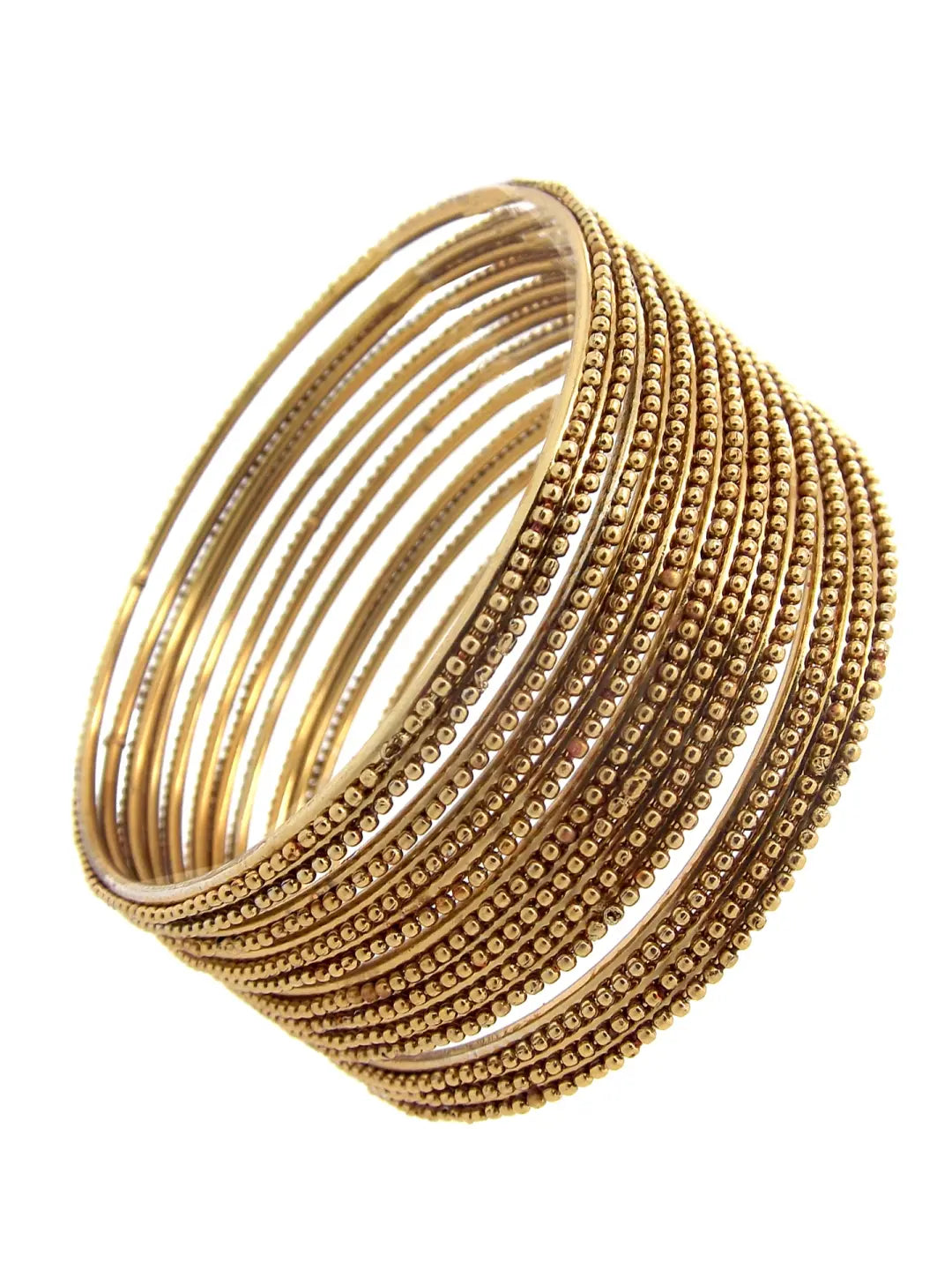 Gold Plated Ball Design Bangles