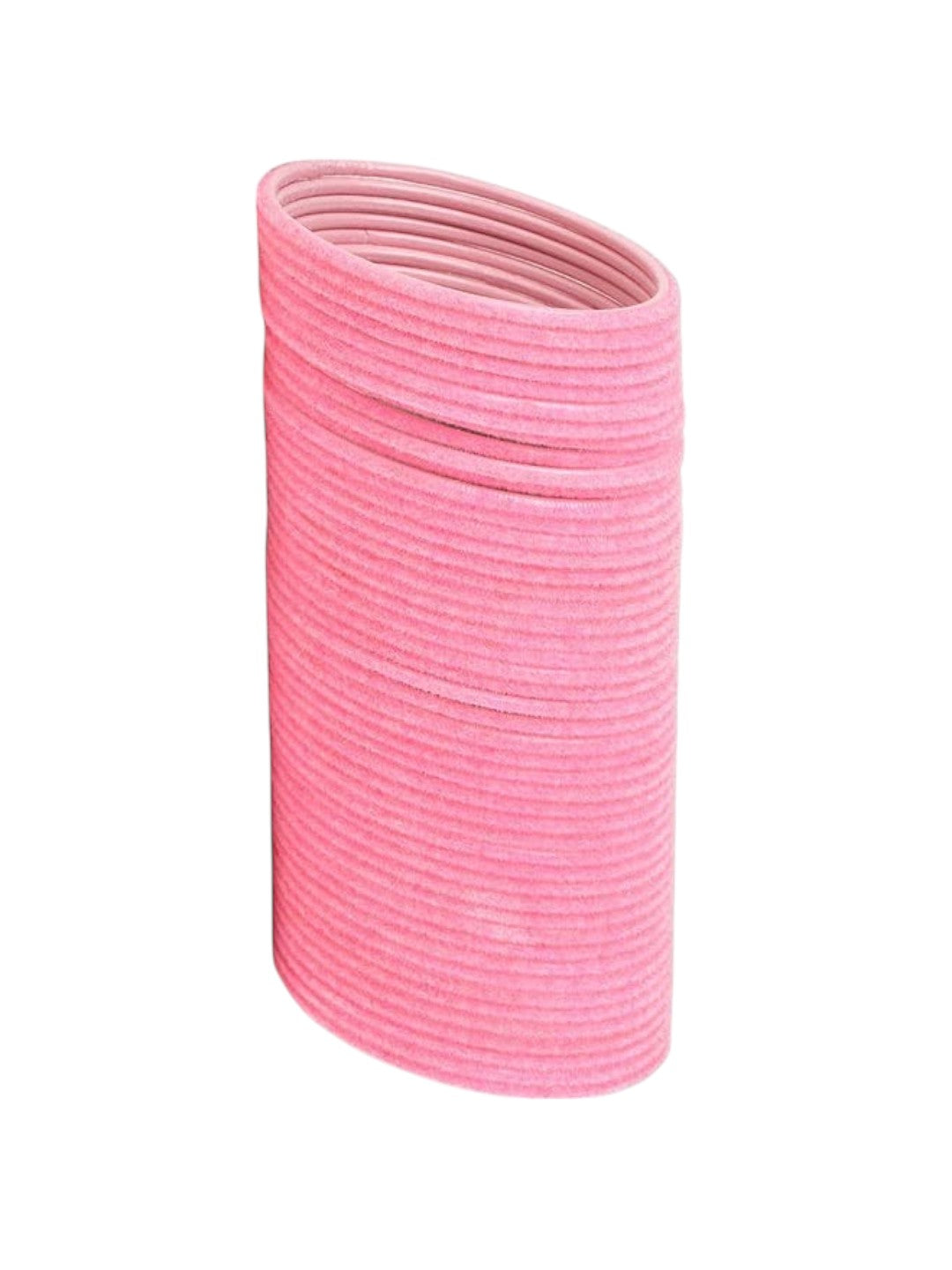 Baby Pink Metal 36Pc Glossy Velvet Bangle Set