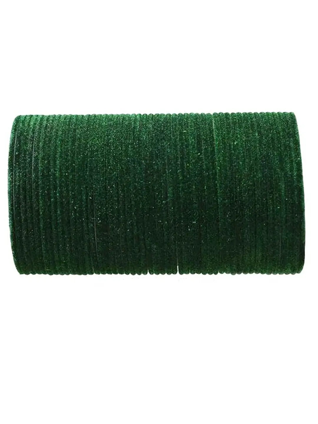 Dark Green Velvet Bangles