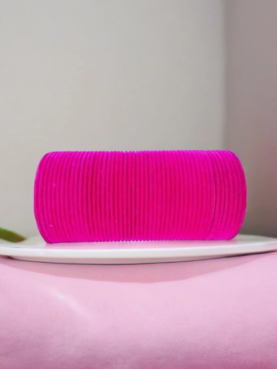 Rani Pink Velvet Bangles