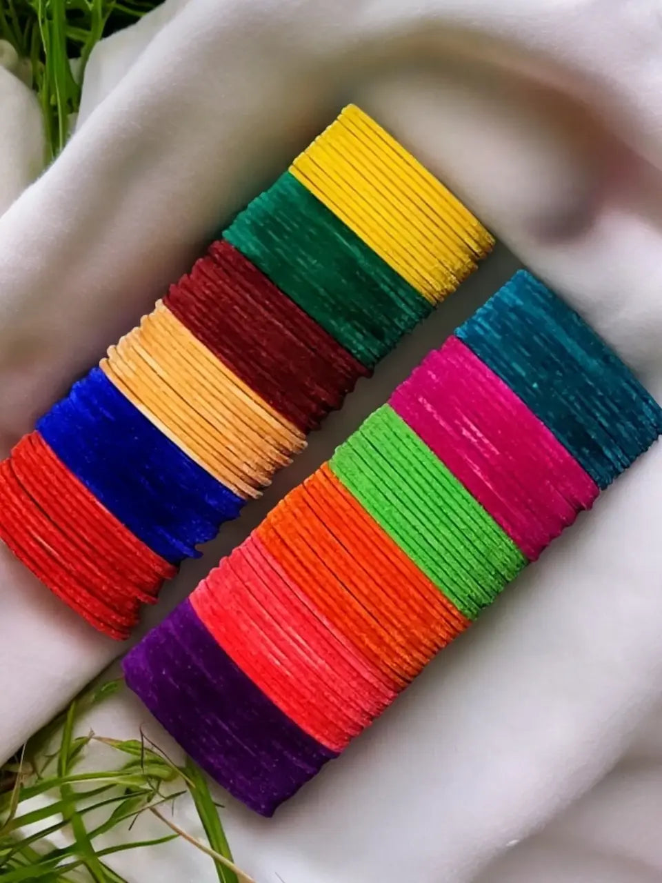 Multicolor Velvet Bangles