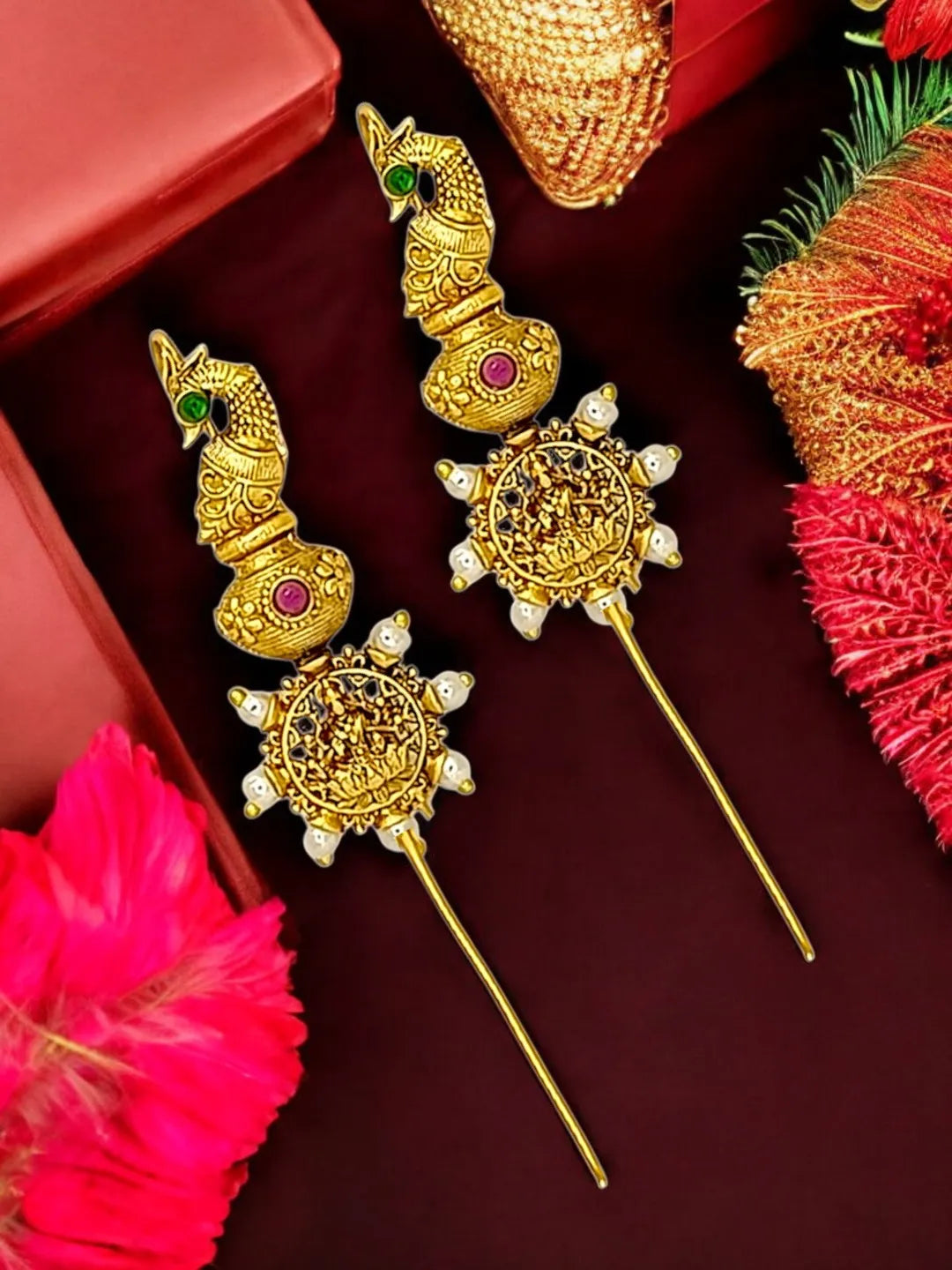 Peacock Shaped Ear Cuff Earrings