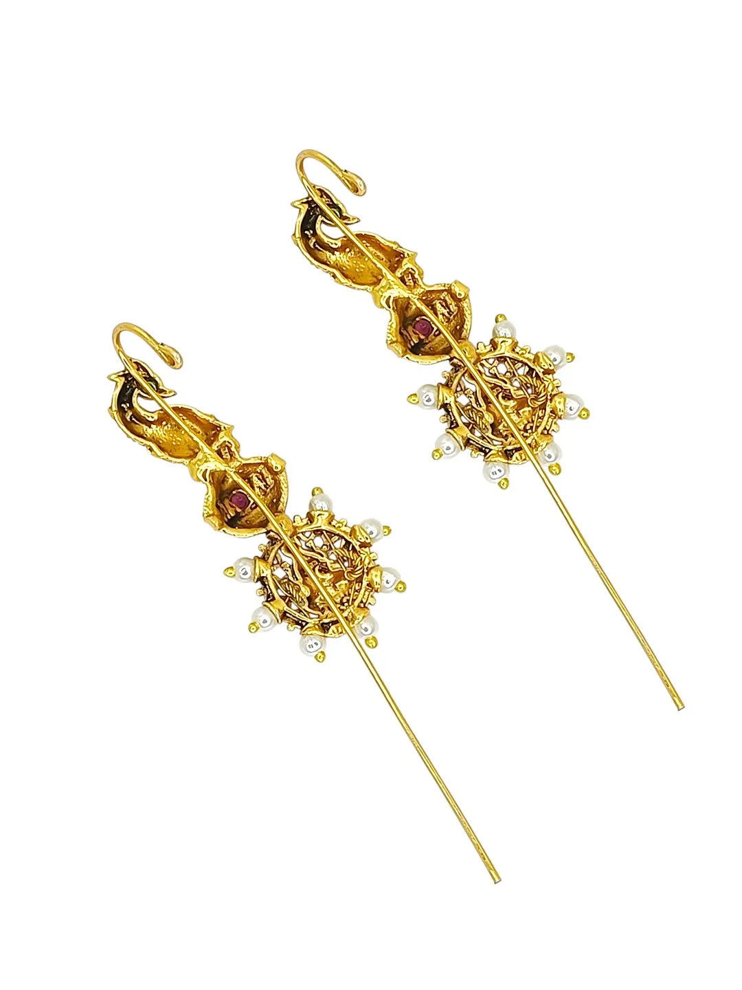 Peacock Shaped Ear Cuff Earrings