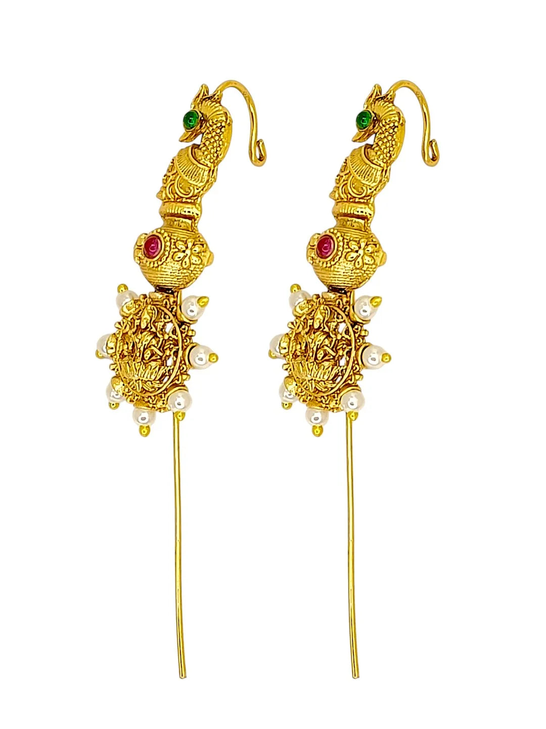Peacock Shaped Ear Cuff Earrings