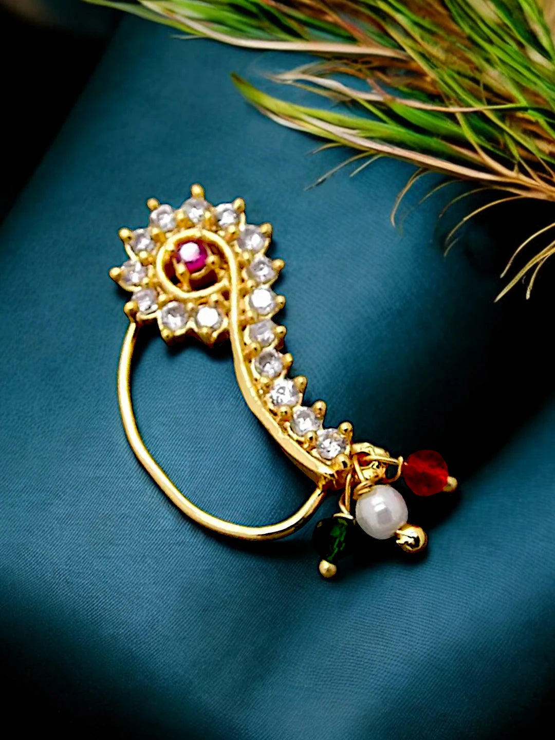 Gold Plated CZ Nosepin