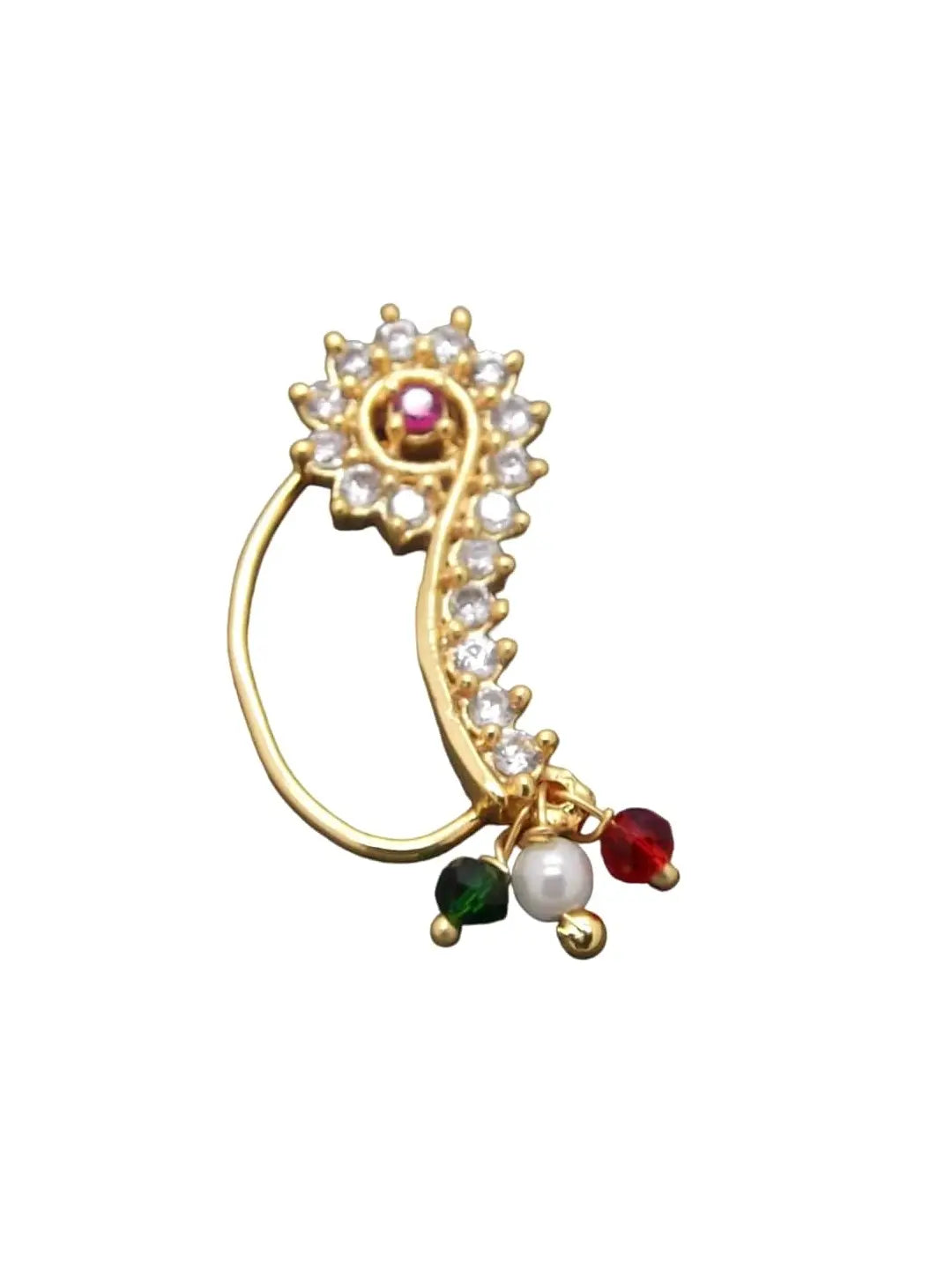 Gold Plated CZ Nosepin