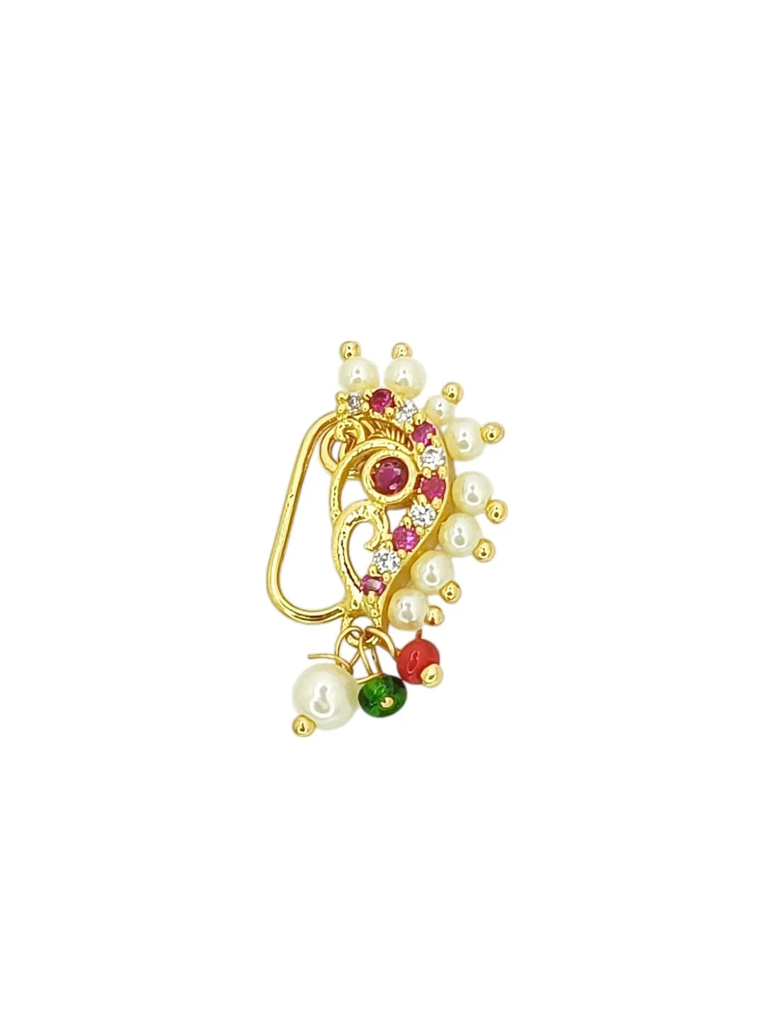 Gold-Plated Artificial Stones Nosepin