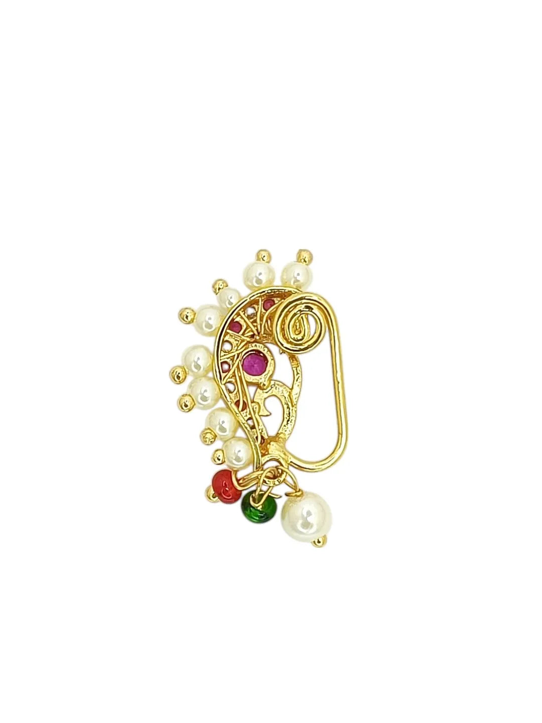 Gold-Plated Artificial Stones Nosepin