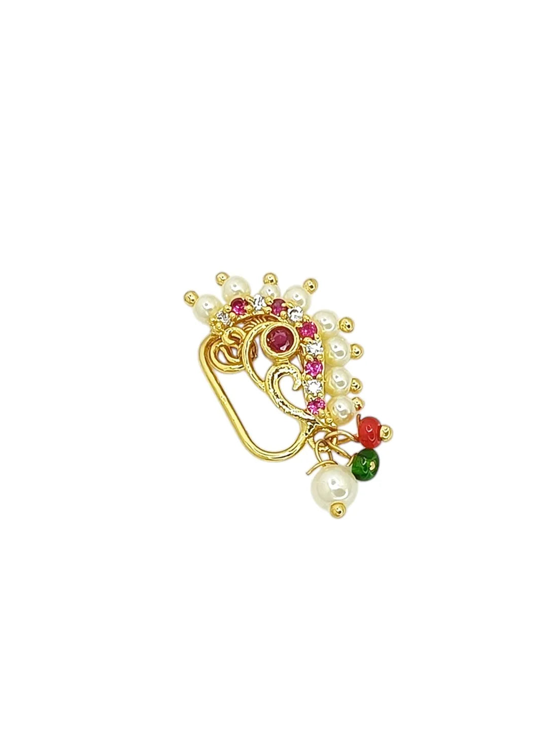 Gold-Plated Artificial Stones Nosepin