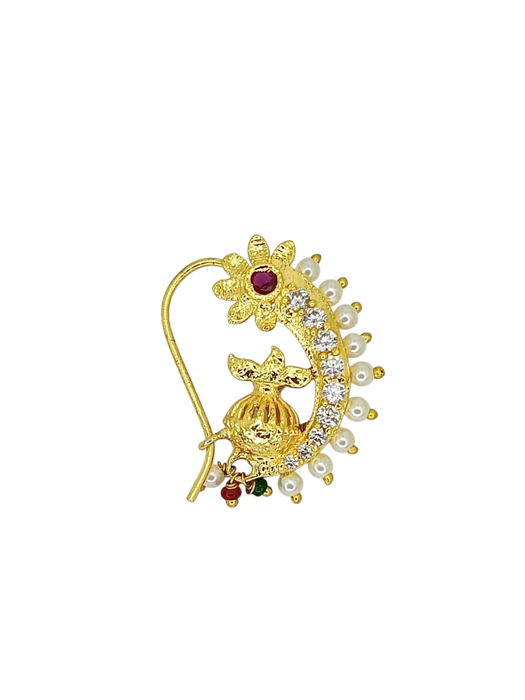 Gold-Plated Kalash Design Nosepin