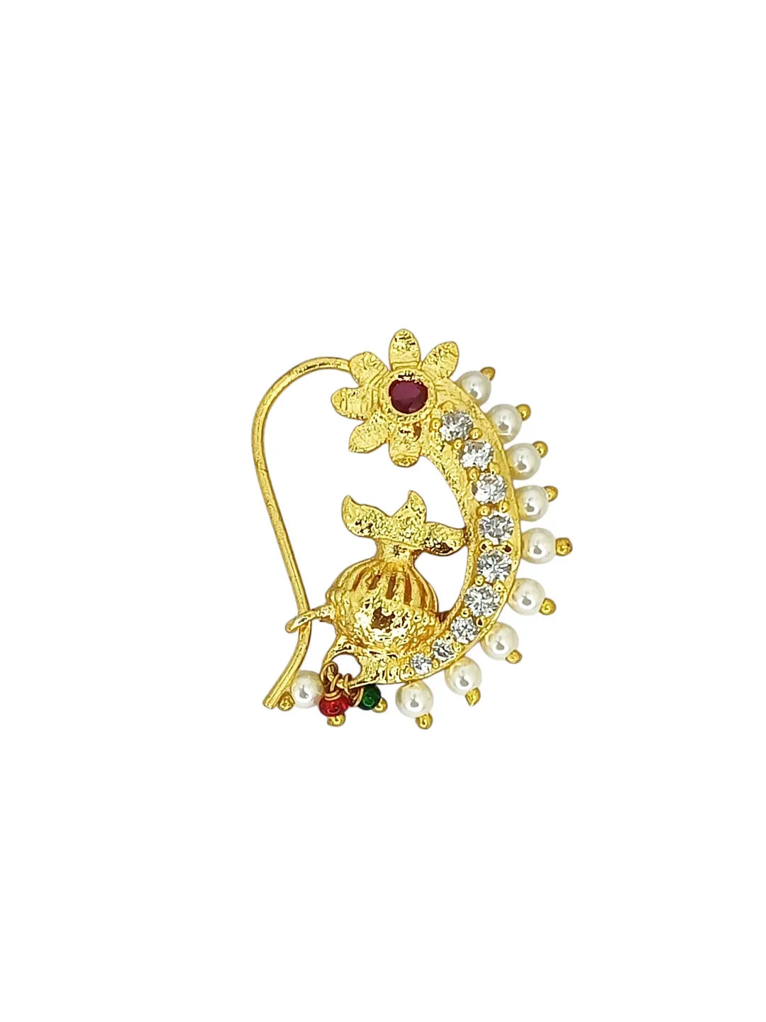 Gold-Plated Kalash Design Nosepin