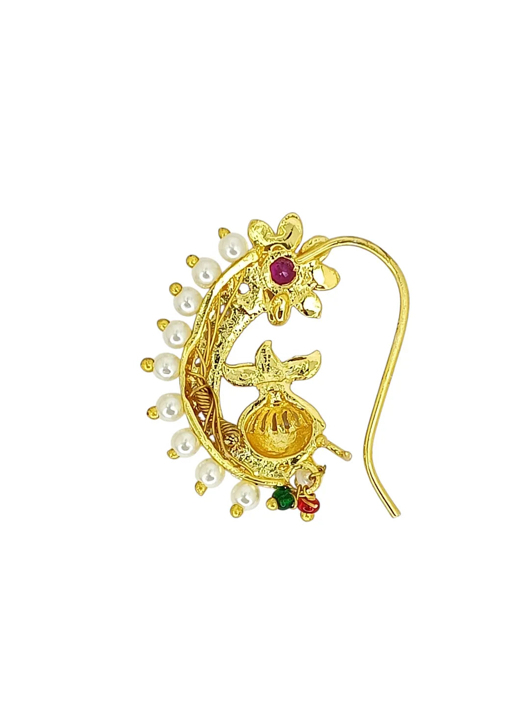 Gold-Plated Kalash Design Nosepin