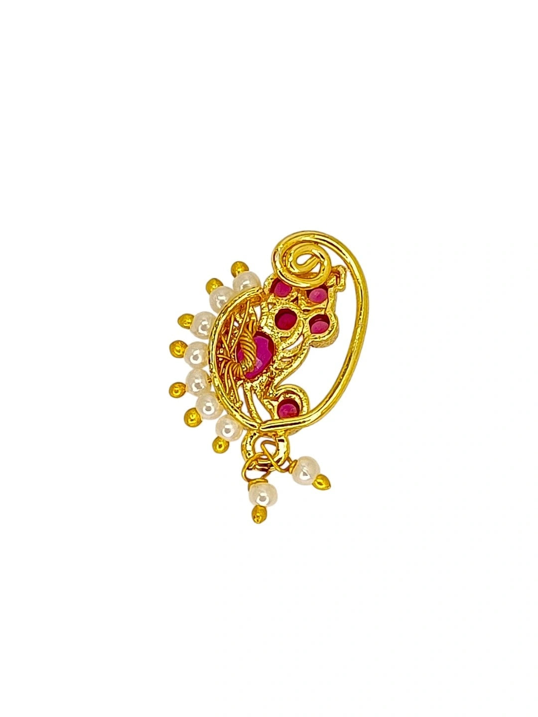 Golden Nosepin with Red Stone Studded