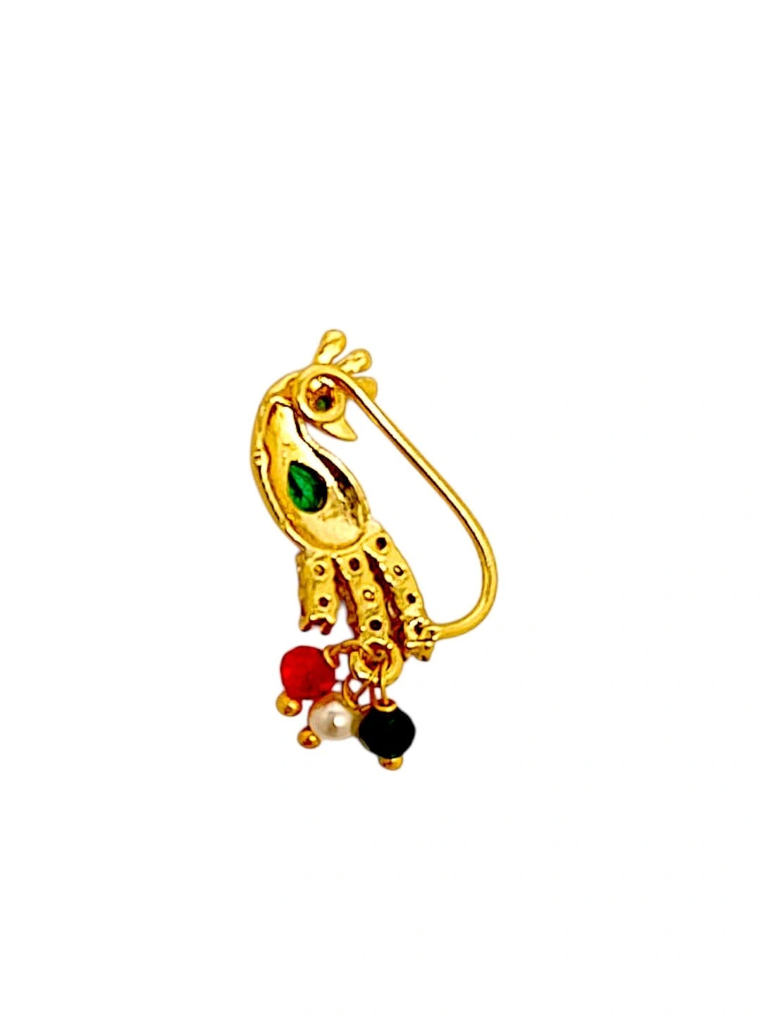 Golden Peacock Design Nosepin