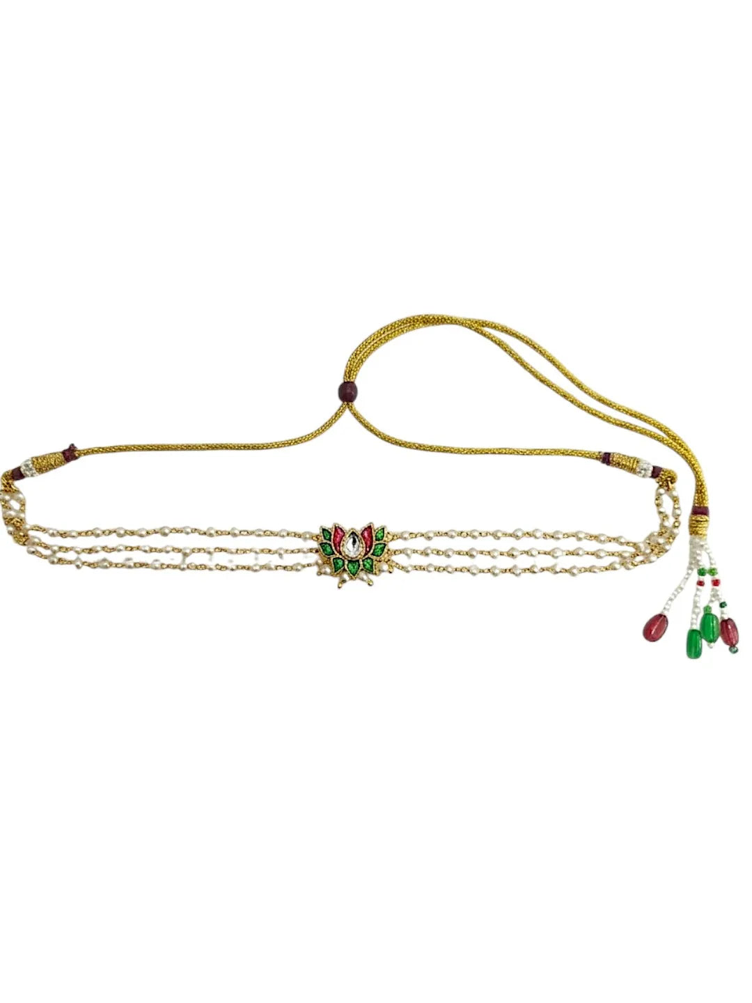 Gold Plated Lotus Layered Necklace For Women and Girls