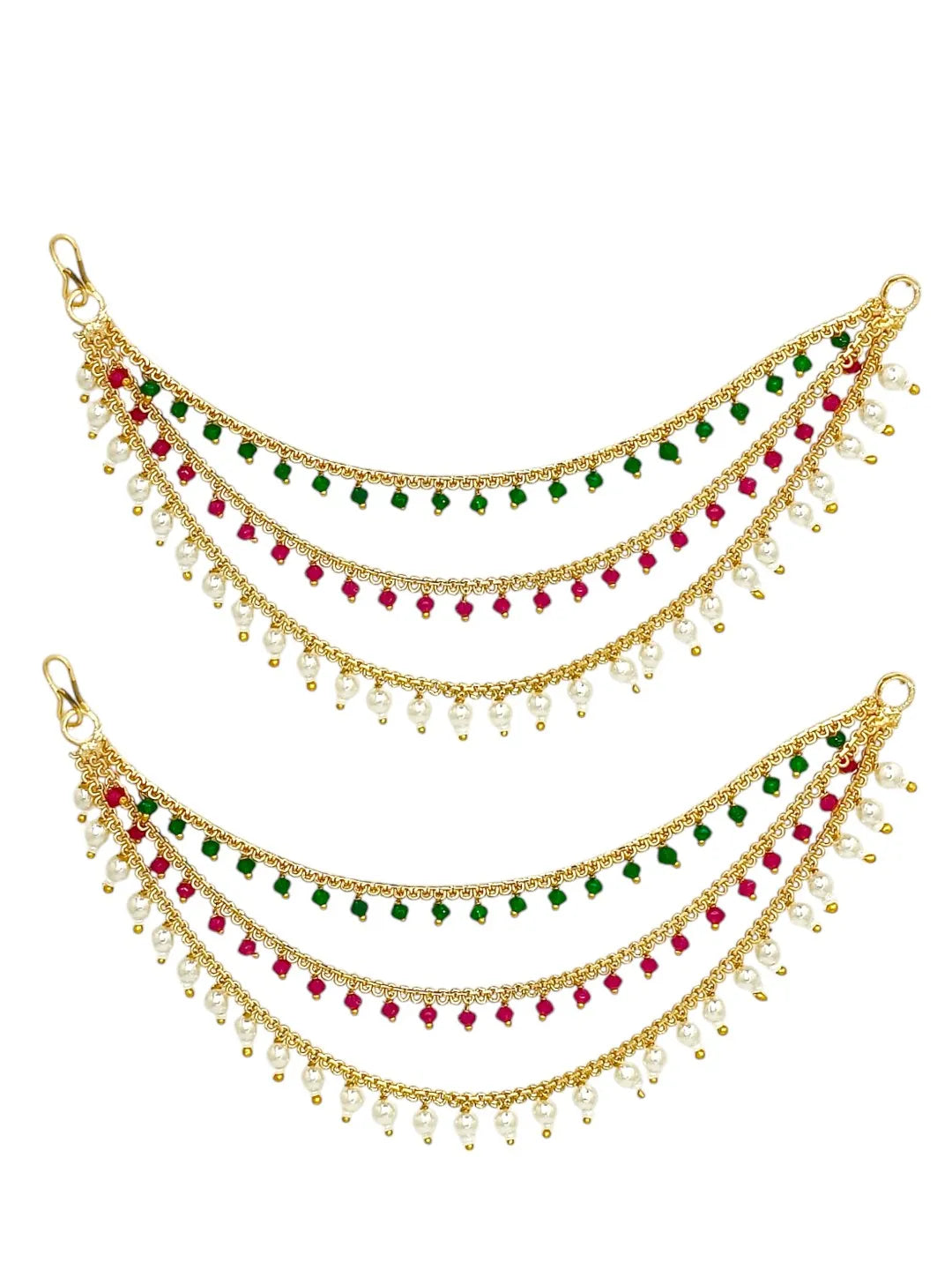 Floral Tri-color Ear Chain
