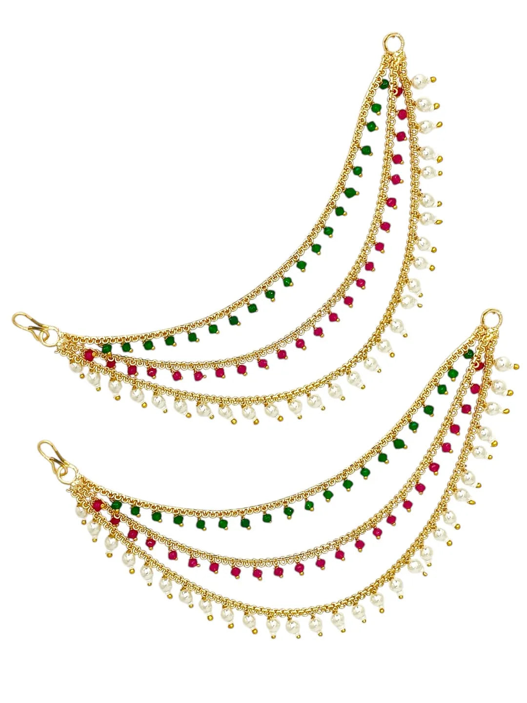 Floral Tri-color Ear Chain