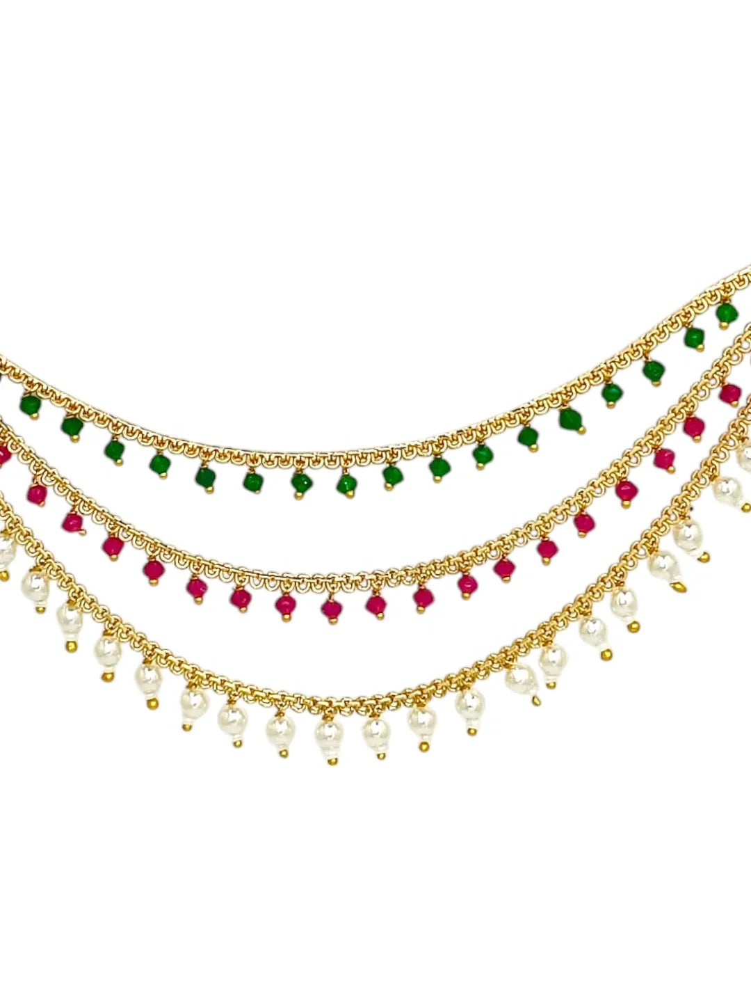 Floral Tri-color Ear Chain