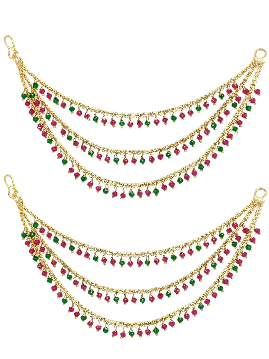 Gold-Plated Artificial MultiColor Beaded