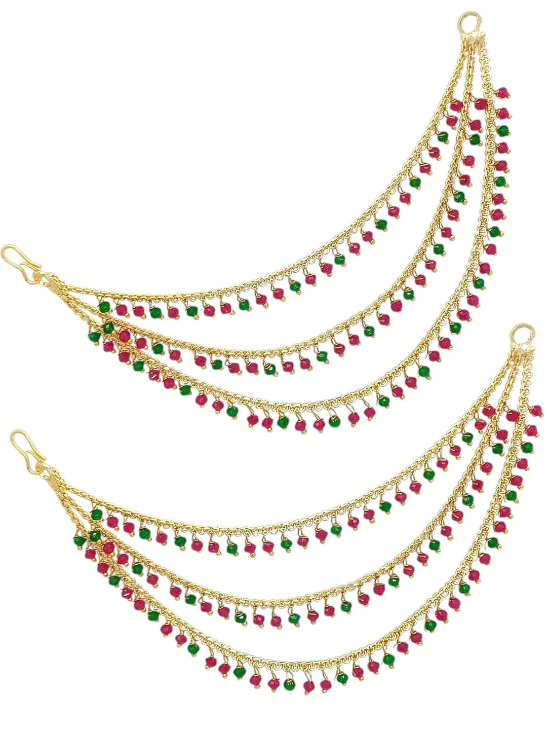 Gold-Plated Artificial MultiColor Beaded